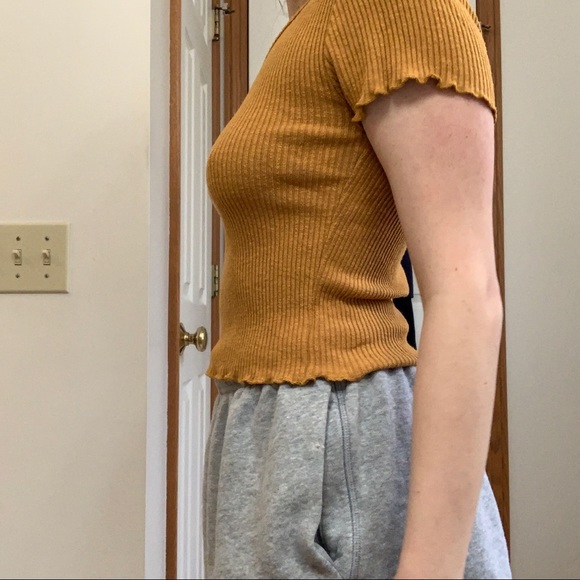 Yellow Ribbed Top - Picture 2 of 3